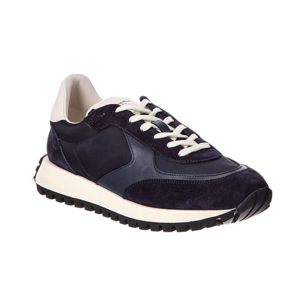 Gianvito Rossi Gravel Canvas & Suede Sneaker, Blue